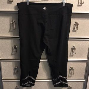 Calvin Klein Logo Lace Up Legging Capri w Pockets